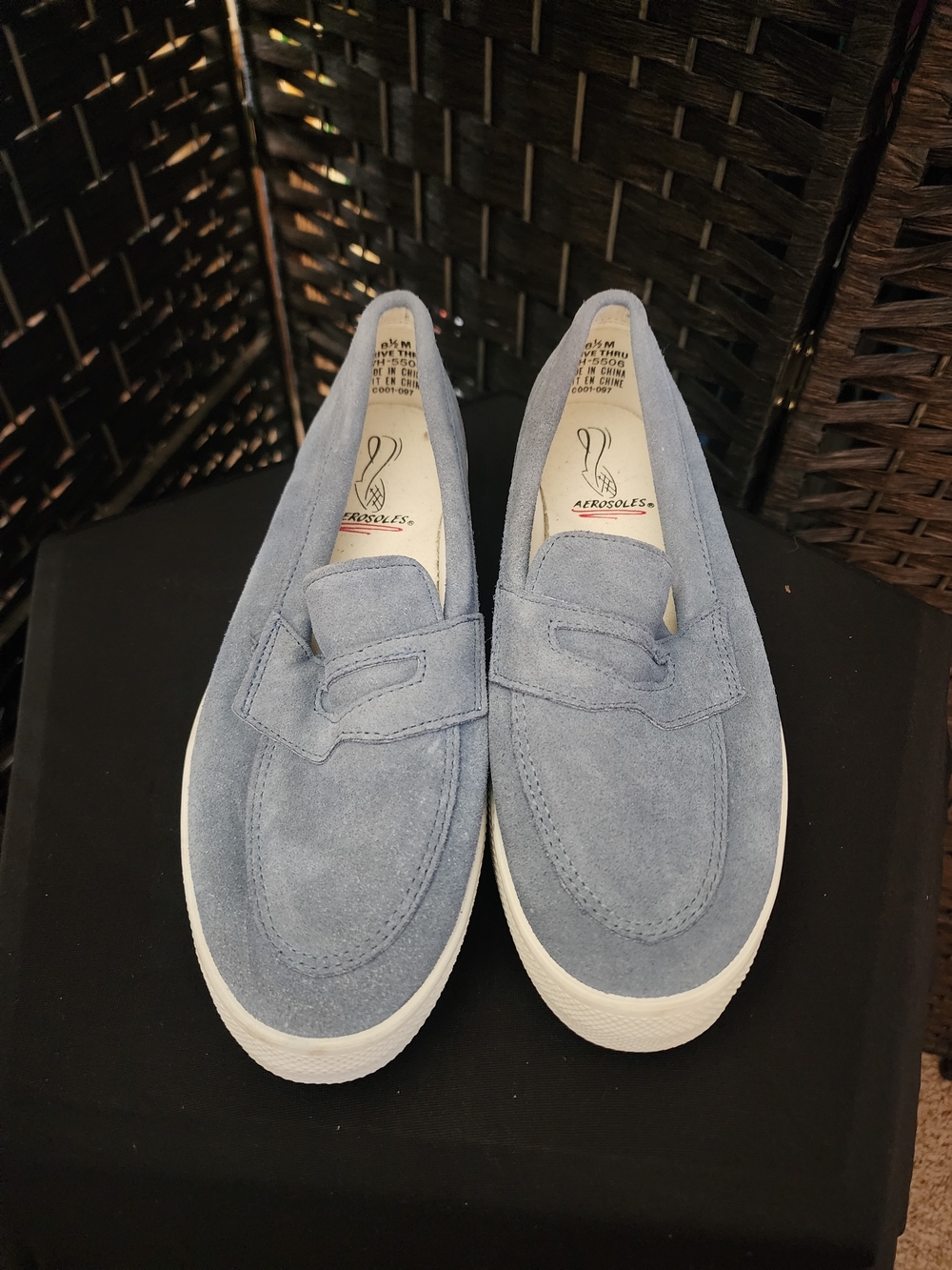 Aerosoles Women's Light Blue Suede Slip-On Loafers